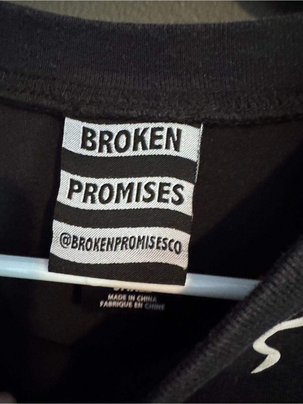 Broken Promises Lightning Black Wash Crop T-Shirt NWT - Picture 4 of 4